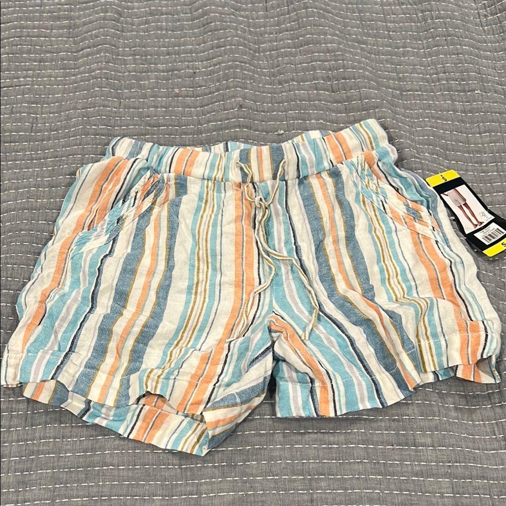 Briggs New York Vibrant Cargo Shorts in Blue and Orange